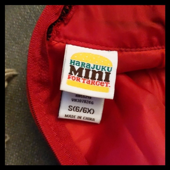 Harajuku Mini for Target by Gwen Stefani Tuxedo Red Dress Sz 6/6x - Picture 3 of 6